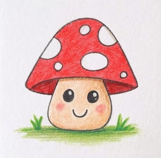 【转】简笔画-小蘑菇