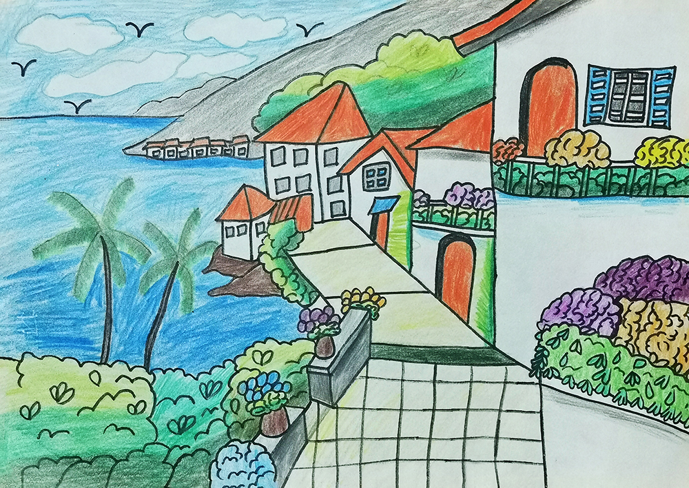 画画-海边的房子（20230212）